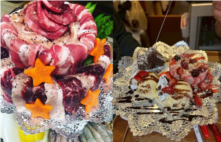 誕生日・記念日のデザートプレートや肉ケーキのサプライズ